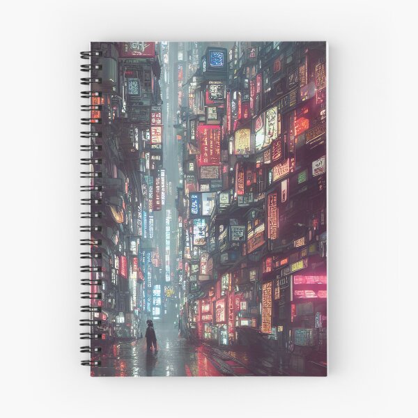 Aperçu de l'œuvre Tokyo - Seul dans le monde cyberpunk Peinture abstraite créée et vendue par Y2Bot.