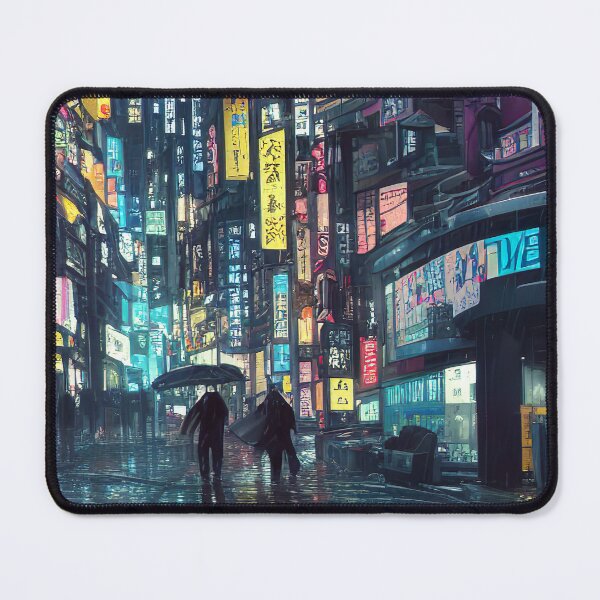 Item preview, Nueva York - Día de lluvia en la ciudad Cyberpunk Anime llena de robots designed and sold by Y2Bot.