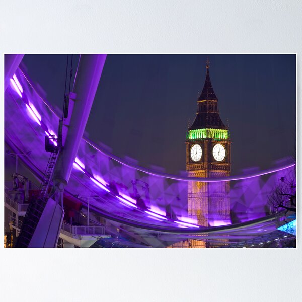 Item preview, UK, England, London, Big Ben and London Eye (Alan Copson ©) designed and sold by Alan Copson Pictures.