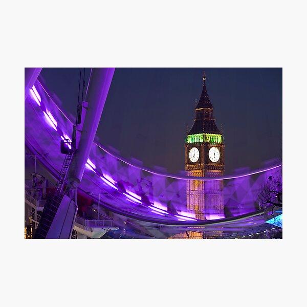 Item preview, UK, England, London, Big Ben and London Eye (Alan Copson ©) designed and sold by Alan Copson Pictures.