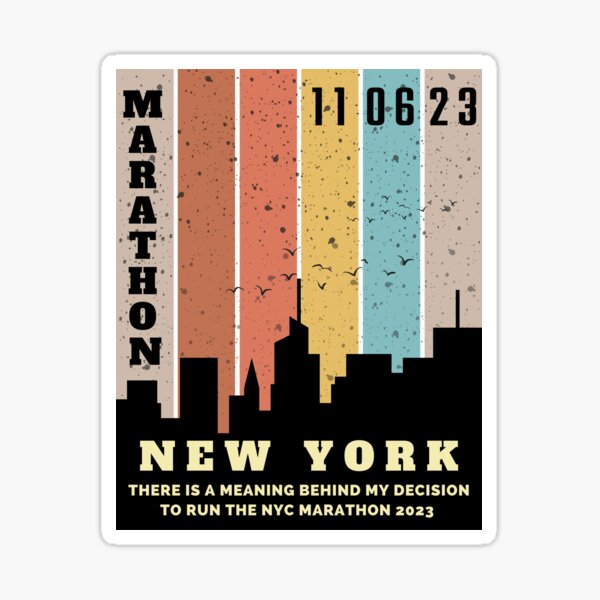 2023 Nyc Marathon Sticker For Sale By Catdogbff Redbubble