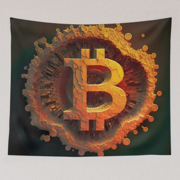 Item preview, Arte fantástico con el logotipo de Bitcoin designed and sold by HodlerSqvad.