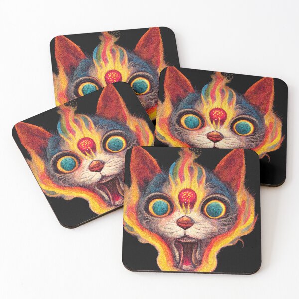 Item preview, Psychedelic Cat With Third Eye and Chakara Opened designed and sold by jjwalters.