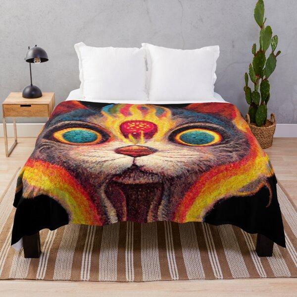 Item preview, Psychedelic Cat With Third Eye and Chakara Opened designed and sold by jjwalters.
