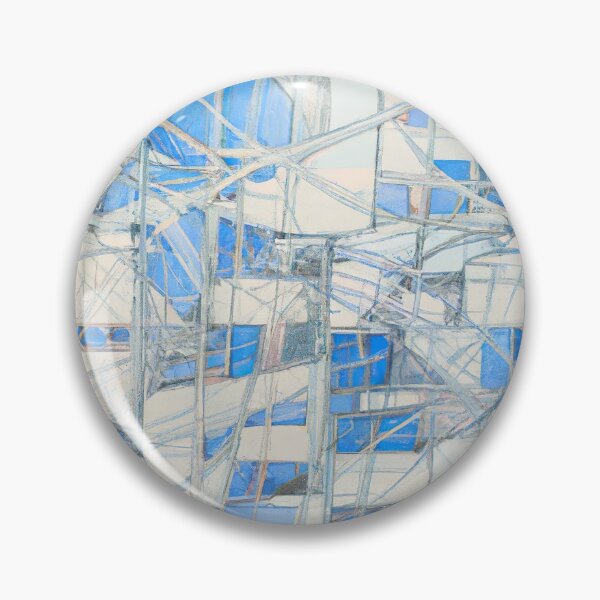 Item preview, Minimalist Blue Art with Strokes and Lines Print designed and sold by Inomaly Art.