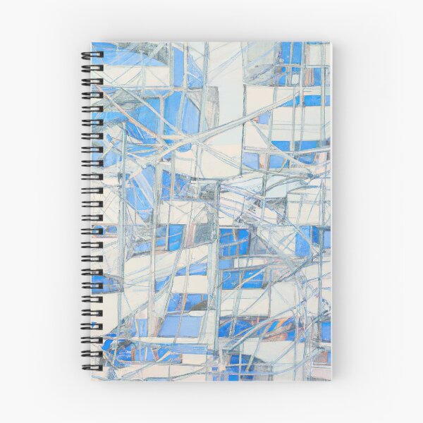 Item preview, Minimalist Blue Art with Strokes and Lines Print designed and sold by Inomaly Art.