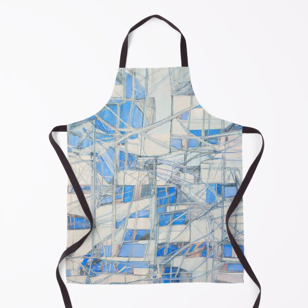 Item preview, Minimalist Blue Art with Strokes and Lines Print designed and sold by Inomaly Art.