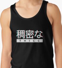 Ästhetisches japanisches "THICC" -Logo Tanktop für Männer