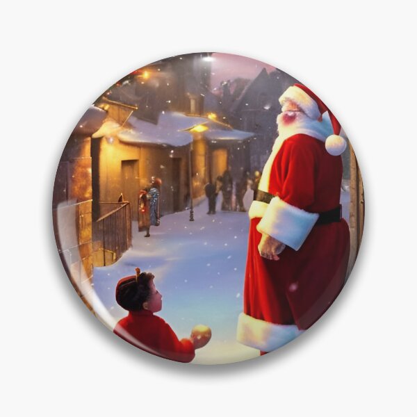 Item preview, Christmas Village Santa and Child designed and sold by 90snerd.