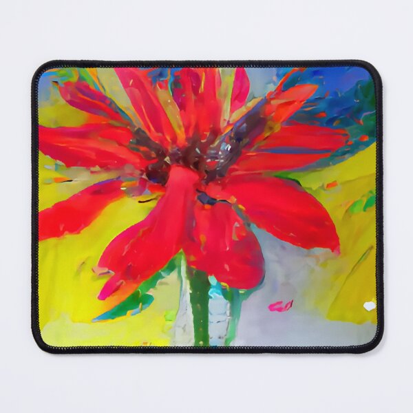 Item preview, Red flower abstract painting designed and sold by shrolts.
