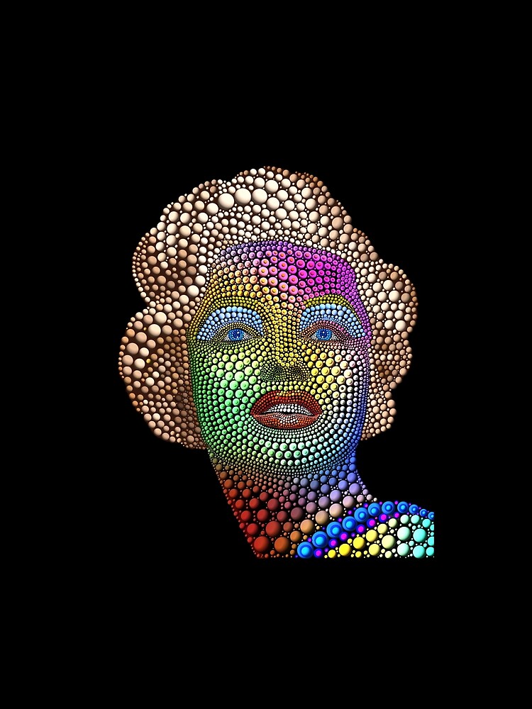 Thumbnail 5 of 5, Graphic T-Shirt, Marilyn Monroe Dot Art 2 designed and sold by Vk91art.