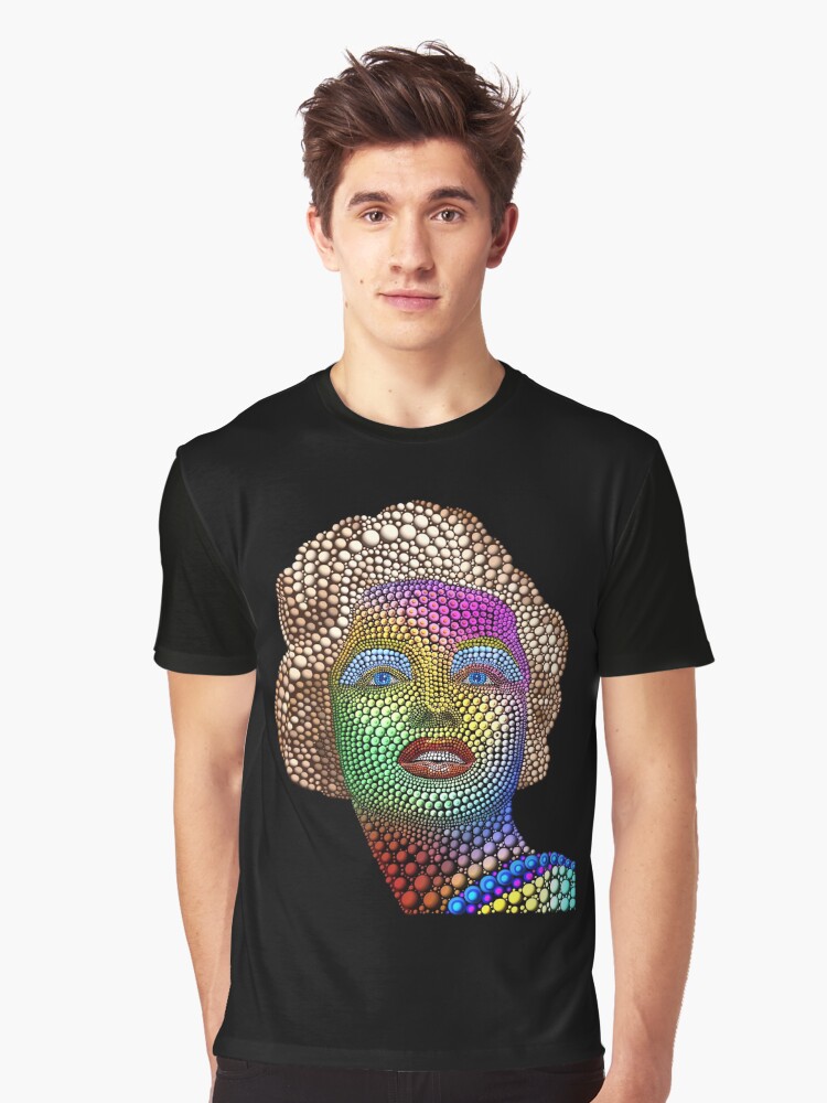 Thumbnail 1 of 5, Graphic T-Shirt, Marilyn Monroe Dot Art 2 designed and sold by Vk91art.