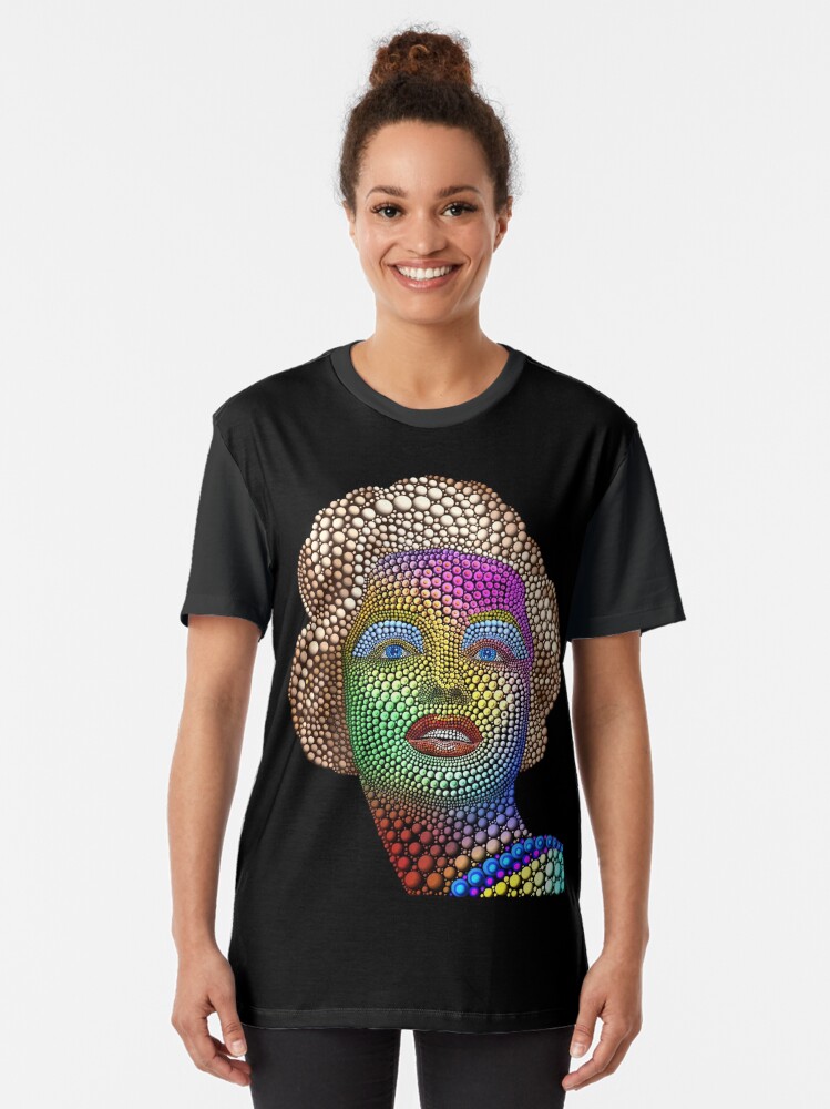 Thumbnail 2 of 5, Graphic T-Shirt, Marilyn Monroe Dot Art 2 designed and sold by Vk91art.