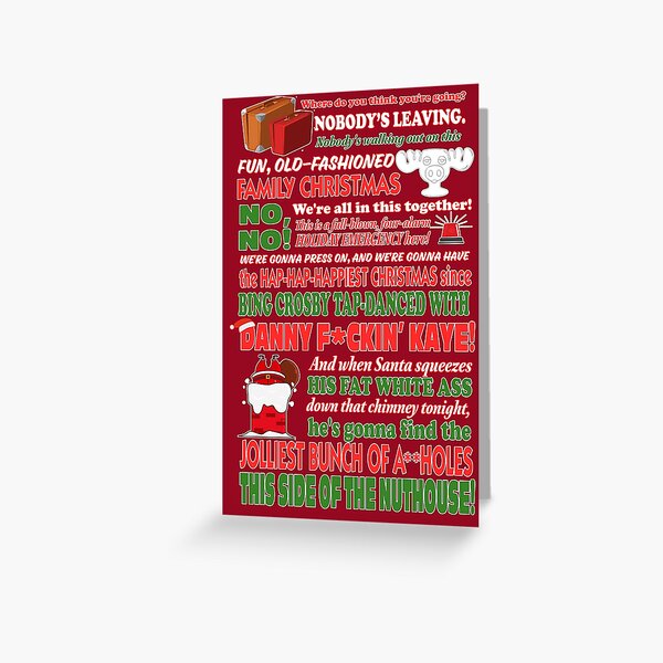 Greeting Card Hap Hap Happiest Christmas Christmas Card -   Christmas  stationery, Holiday greetings, Classic holiday movies