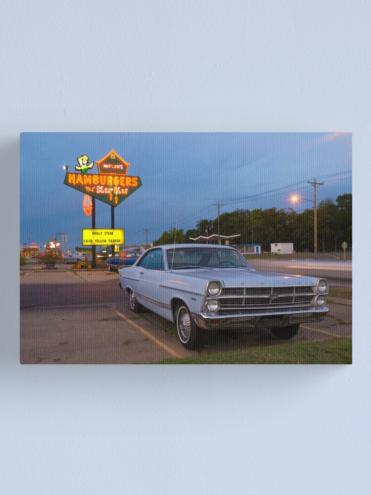 Alternate view of Route 66. Miami. Oklahoma. Waylan's Ku Ku Burgers (Alan Copson © 2007) Canvas Print