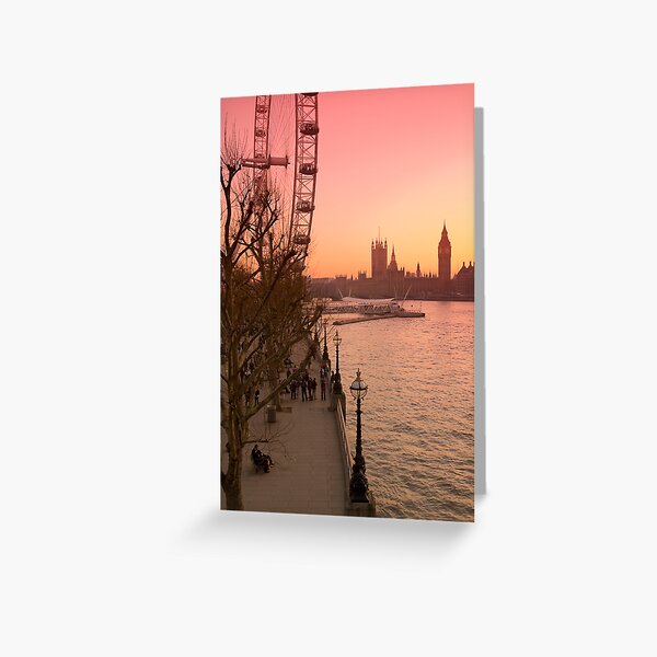 UK, England, London, Big Ben and London Eye (Alan Copson ©) Greeting Card