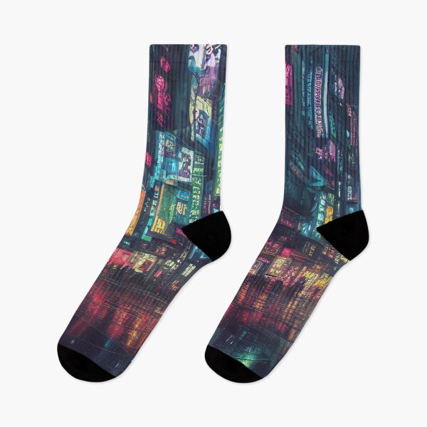 Artikelvorschau, New York - Times Square Neon Rainbow Reflections Abstrakte Cyberpunk-Malerei entworfen und verkauft von Y2Bot.