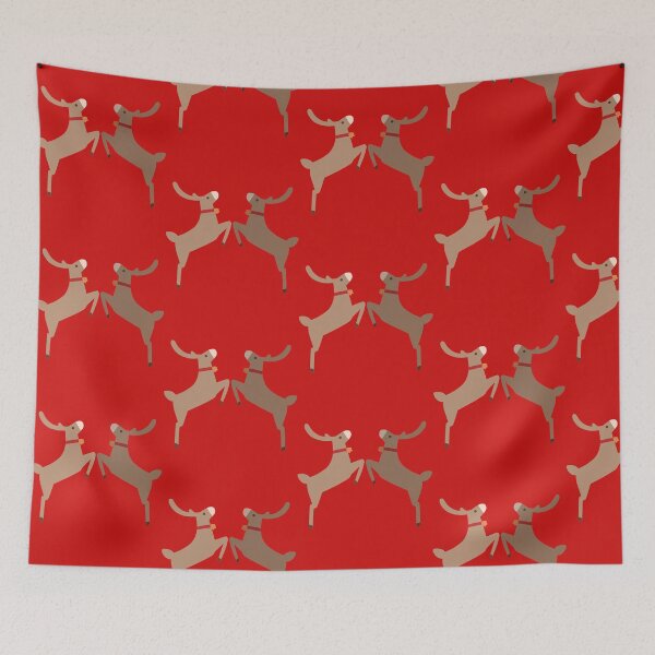 Item preview, Christmas Time 2 Reindeers with Red Bells designed and sold by MooriNjogu.