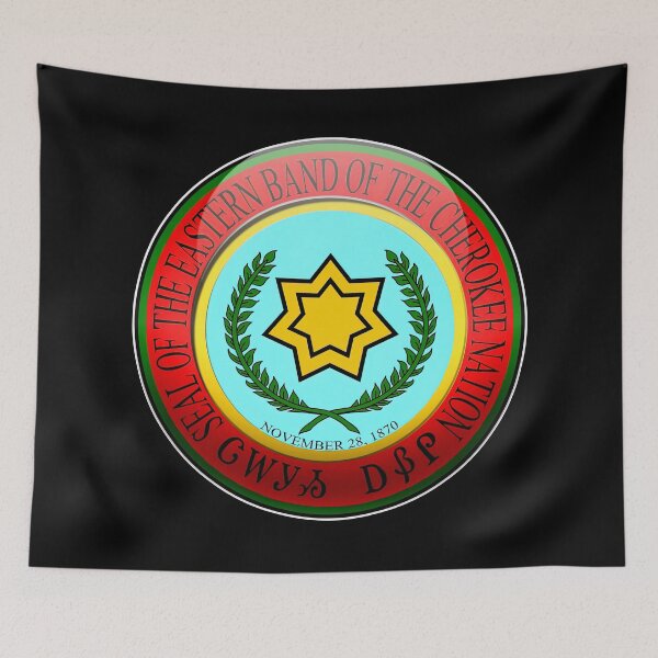 Item preview, Eastern Cherokee Nation Flag in Roundel Form designed and sold by Osprey Tees.