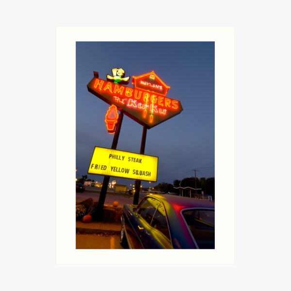 Route 66. Miami. Waylan's Ku Ku Burgers (Alan Copson © 2007) Art Print