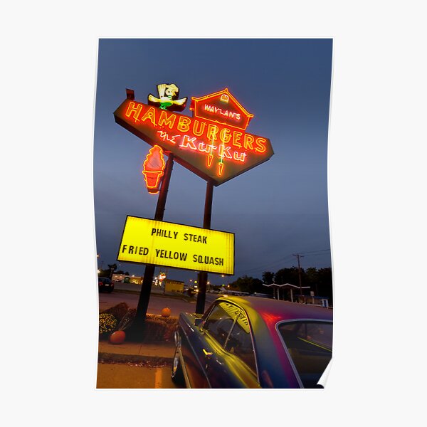 Route 66. Miami. Waylan's Ku Ku Burgers (Alan Copson © 2007) Poster