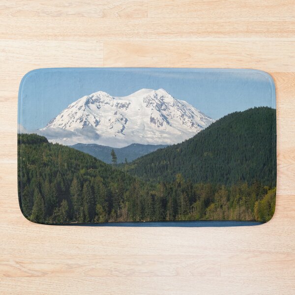 Item preview, Panoramic Lake View of Mt Rainier Framed by Evergreen Trees designed and sold by Open Range Studios.