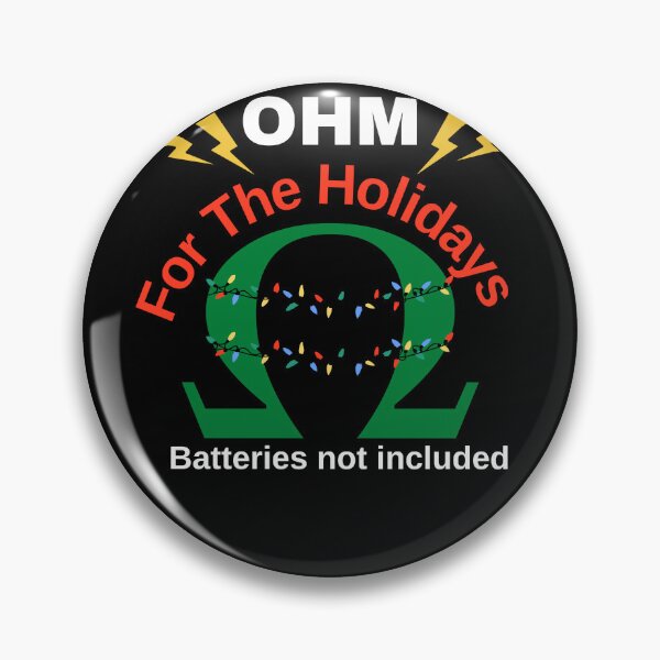 Item preview, OHM For The Holidays Batteries Not Included Funny Christmas Electrician Lightning Bolds designed and sold by apathecary.