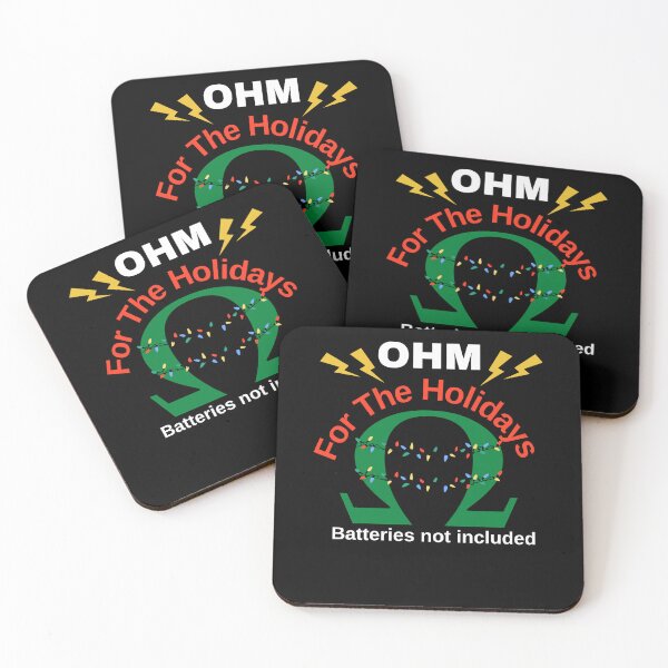 Item preview, OHM For The Holidays Batteries Not Included Funny Christmas Electrician Lightning Bolds designed and sold by apathecary.