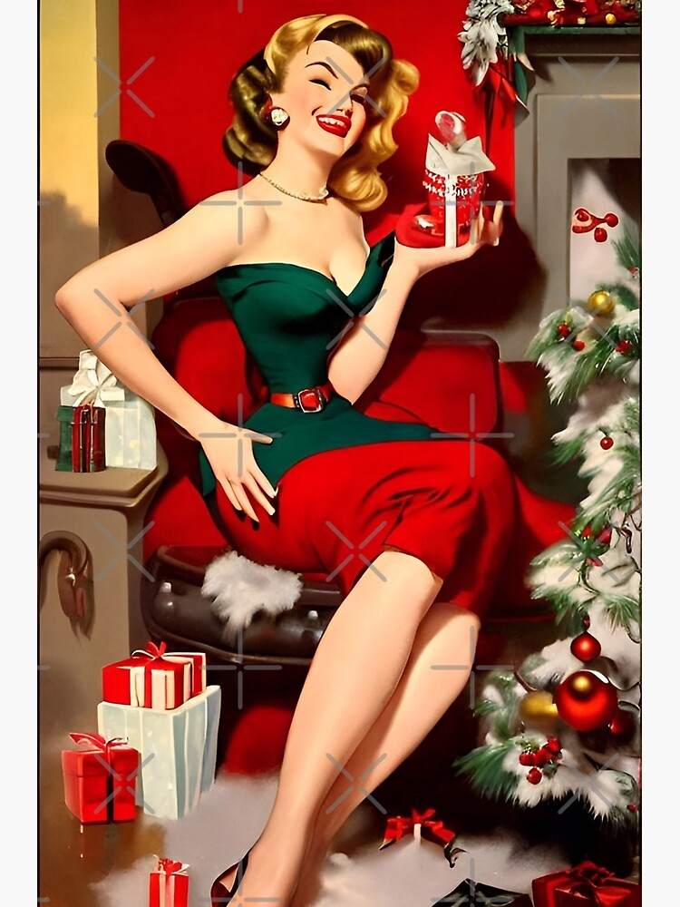 Have a vivacious little 50s retro Christmas | Photographic Print