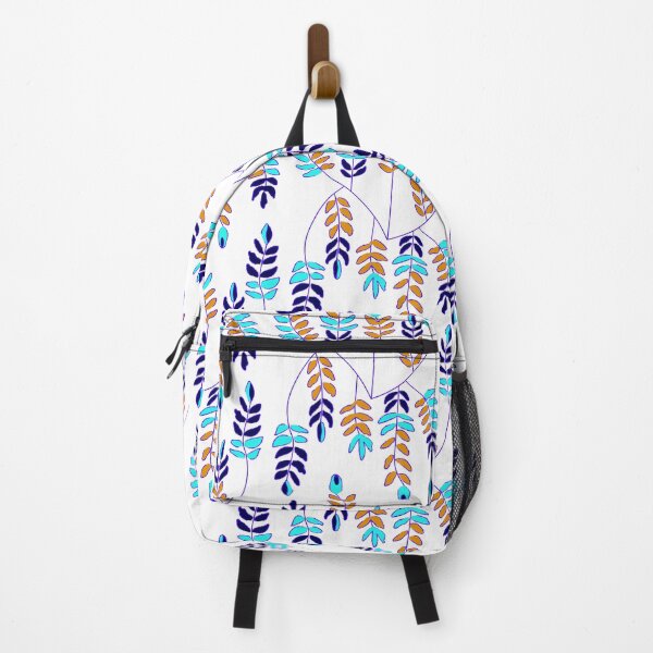 Item preview, Botanical Leaves - Blue + Orange designed and sold by crsArt.