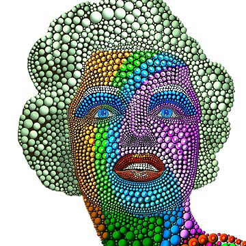 Artwork thumbnail, Marilyn Monroe Dot Art 3 by Vk91art