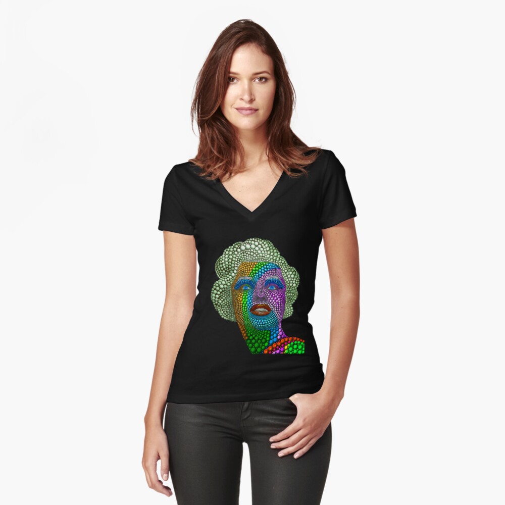 Item preview, Fitted V-Neck T-Shirt designed and sold by Vk91art.