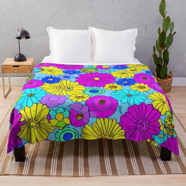 Item preview, bed of bright multi coloured flowers designed and sold by David-Howells.