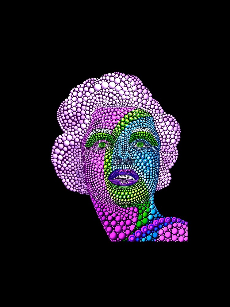 Thumbnail 5 of 5, Graphic T-Shirt, Marilyn Monroe Dot Art 4 designed and sold by Vk91art.