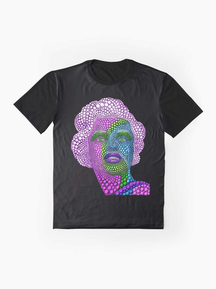 Thumbnail 4 of 5, Graphic T-Shirt, Marilyn Monroe Dot Art 4 designed and sold by Vk91art.
