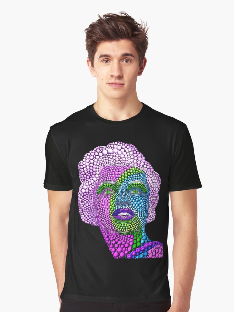 Thumbnail 1 of 5, Graphic T-Shirt, Marilyn Monroe Dot Art 4 designed and sold by Vk91art.