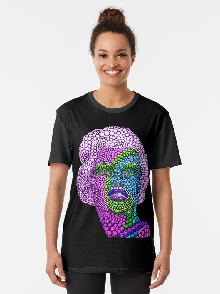 Thumbnail 2 of 5, Graphic T-Shirt, Marilyn Monroe Dot Art 4 designed and sold by Vk91art.
