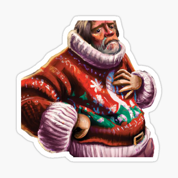 Off-duty Santa Sticker