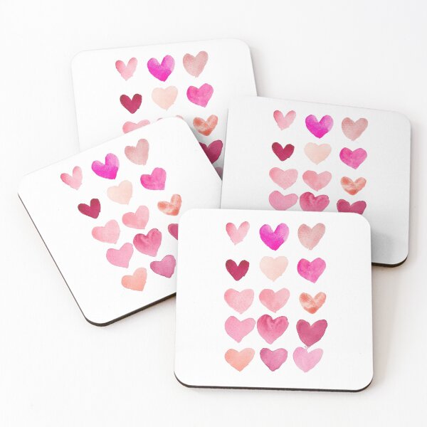 Item preview, Valentine's Pink Hearts designed and sold by Praline Creative.