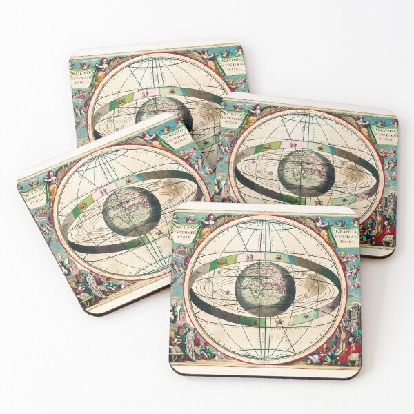 Item preview, Scenography of The Ptolemaic Cosmography, Plate 2 From Harmonia Macrocosmica by Andreas Cellarius designed and sold by AesthetesLegacy.