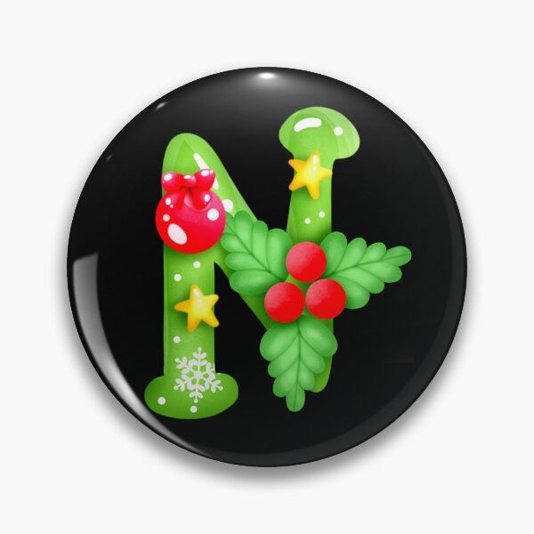 Item preview, Initial Monogram Christmas Holiday Letter N designed and sold by WhatThePublicWa.