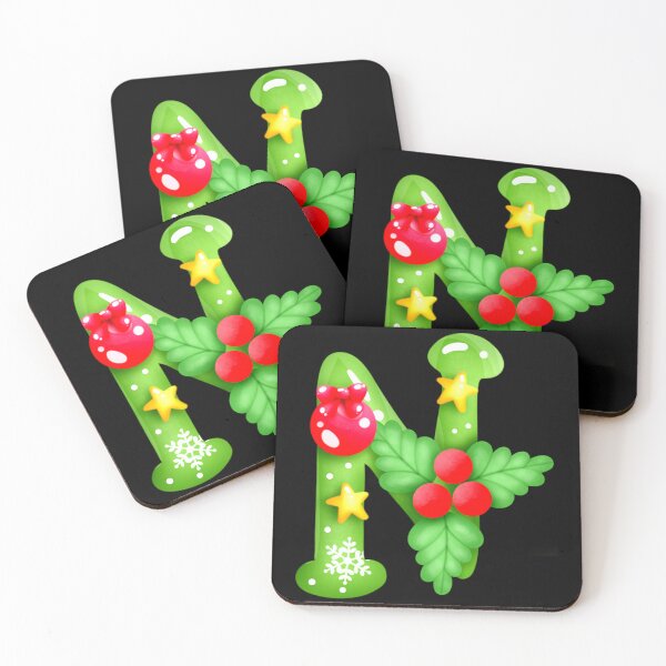 Item preview, Initial Monogram Christmas Holiday Letter N designed and sold by WhatThePublicWa.