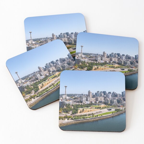 Item preview, Seattle Waterfront Skyline With Blue Sky and Sunshine designed and sold by Open Range Studios.