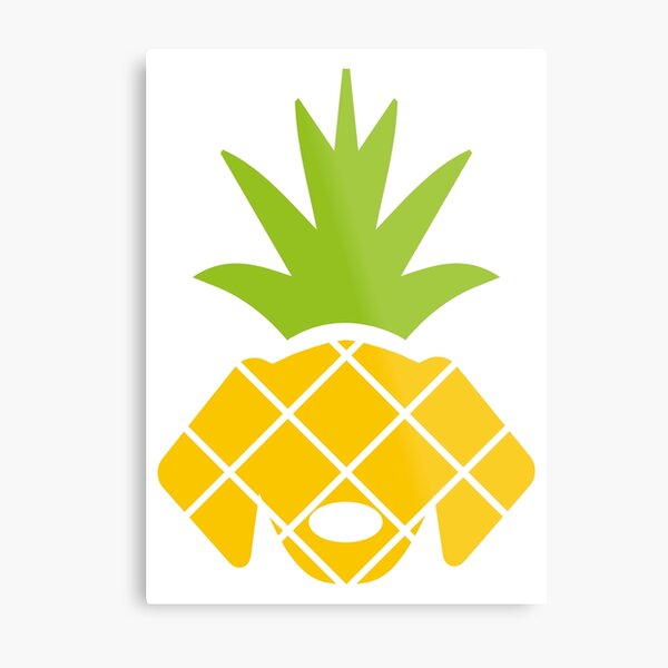 Pineapple Dog Metal Print