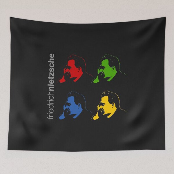 Item preview, Quadrichrome Friedrich Nietzsche portrait poster  designed and sold by CMYKStudio.