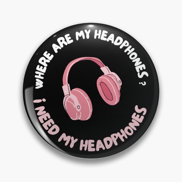 Item preview, Music lovers pink headphones sticker designed and sold by CRUDEES.