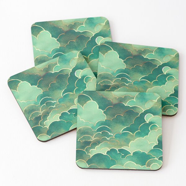 Item preview, Green tones clouds pattern designed and sold by etherElric.