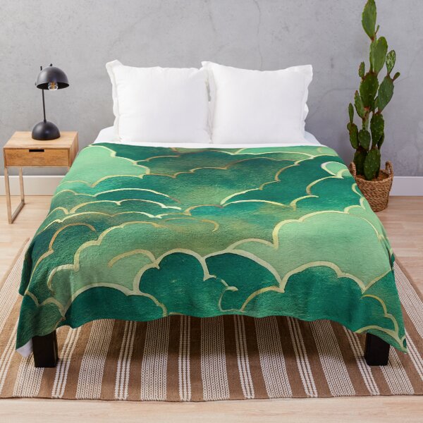 Aperçu de l'œuvre Motif de nuages de tons verts créée et vendue par etherElric.