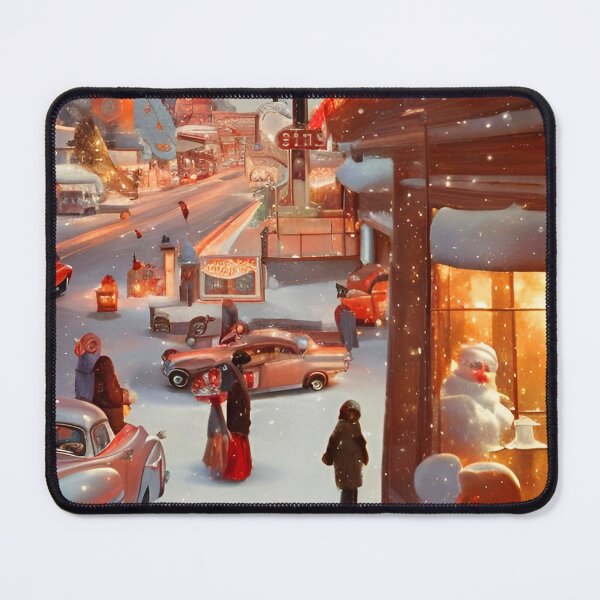 Item preview,  Retro Route 66 Snowy town streets  designed and sold by 90snerd.