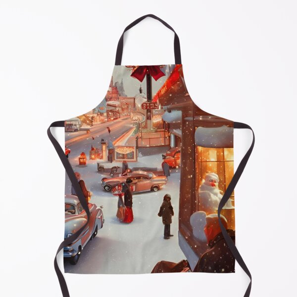 Item preview,  Retro Route 66 Snowy town streets  designed and sold by 90snerd.